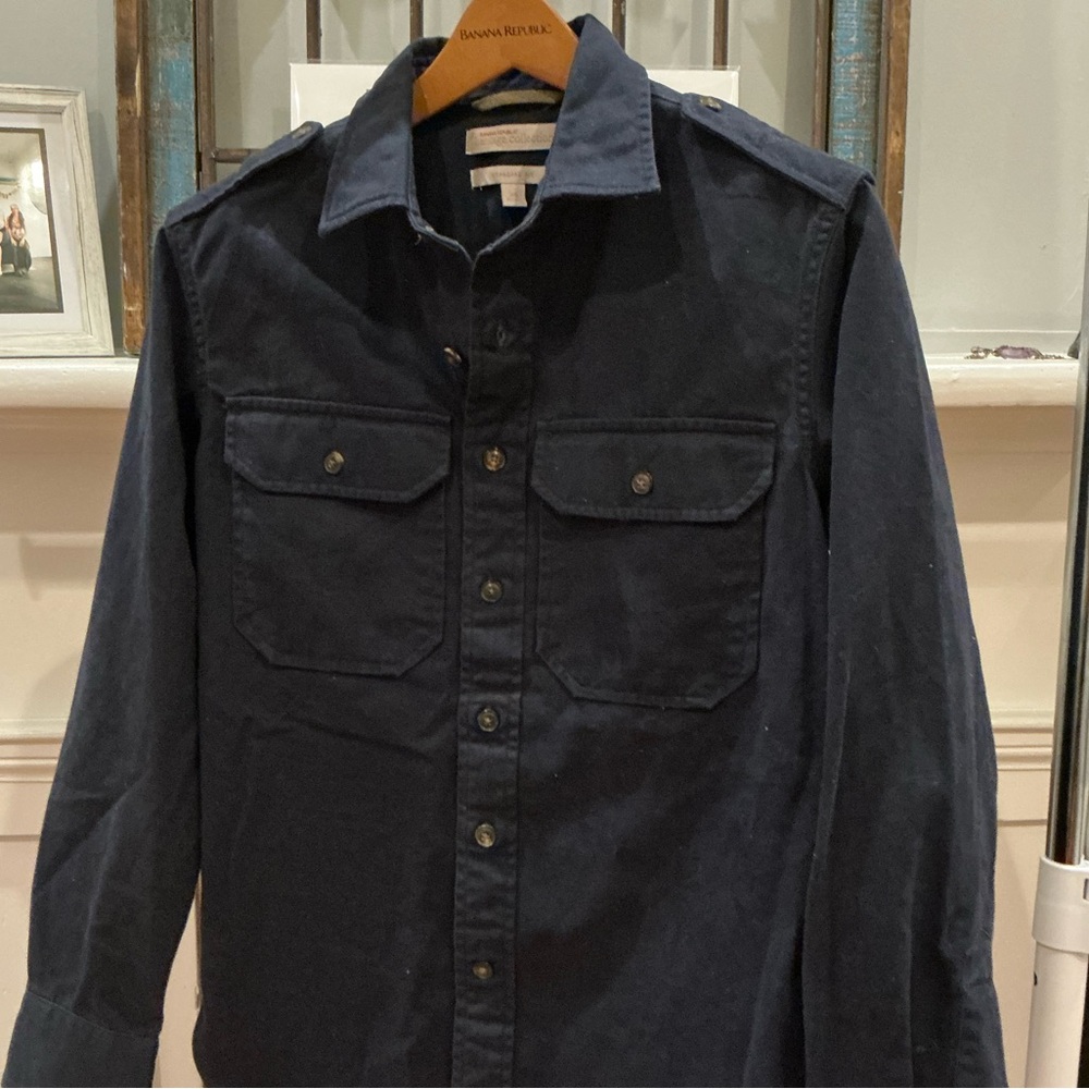 Banana Republic Dark Blue Shirt Jacket Heritage Collection